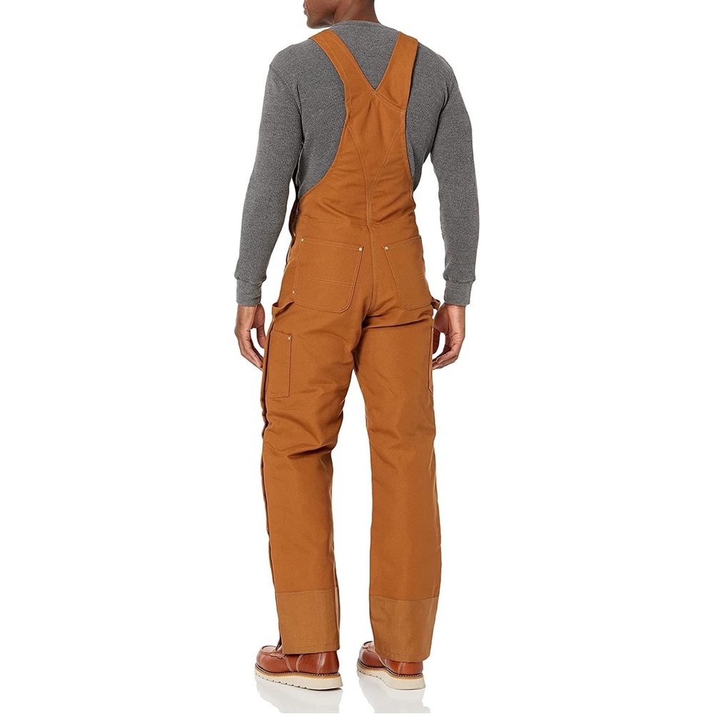 Carhartt R41 Quilt-Lined Zip-To-Thigh Duck Bib Overalls in Brown NWT Size 38X32 - Picture 2 of 12
